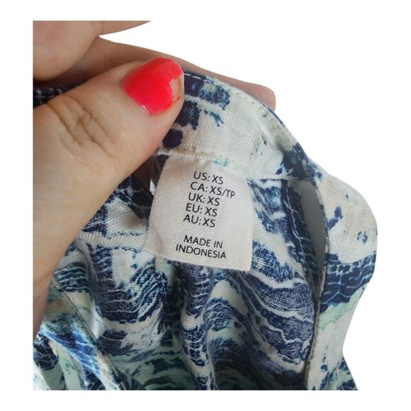 Nicole Miller 100% Linen Sleeves Tank -Line Dress Multicolor Size XSmall - Picture 6 of 7